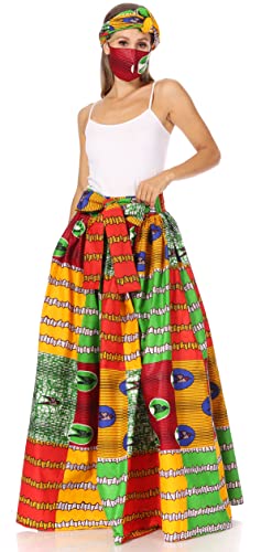 Sakkas 16317-2 - Asma Second Convertible Traditional Wax Print Maxirock mit verstellbarem Träger - 219-Multi - OS Sakkas 16317-2 - Asma Second Convertible Traditional Wax Print Maxirock mit verstellbarem Träger - 219-Multi - OS von Sakkas