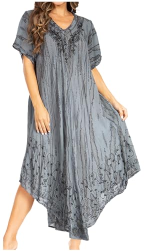 Sakkas 20SE Viveka Besticktes Kaftankleid - 2-Schwarz - OS von Sakkas