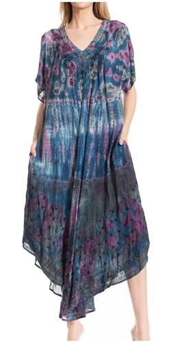Sakkas 20SE Viveka Besticktes Kaftankleid – 4-Grau – OS von Sakkas