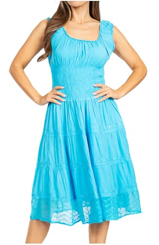 Sakkas 6741 Spring Maiden Ombre Bauernkleid - A-Türkis - OS von Sakkas