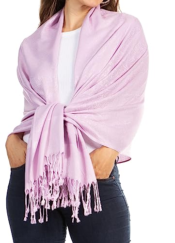 Sakkas 70" X 28 "Paisley Selbst-Design Schal/Wrap/Stola - Lavendel von Sakkas