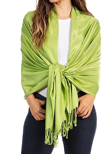 Sakkas 78" X 28 "Rayon aus Bambus Soft Solid Pashmina Feel Shawl/Wrap/Stole - SpringGreen von Sakkas