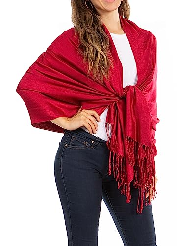 Sakkas 78" X 28 "Rayon von Bamboo Soft Solid Pashmina Feel Shawl/Wrap/Stole - dunkel von Sakkas