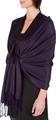 Sakkas 78" X 28 "Silky Soft Solid Pashmina Schal/Wrap/Stola - Pflaume von Sakkas