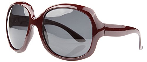 Sakkas GA4565 Retro Oversized Frame Fashion Sonnenbrille - Burgunder polarisiert - Smoke Lens Sakkas GA4565 Retro Oversized Frame Fashion Sonnenbrille - Burgunder polarisiert - Smoke Lens von Sakkas