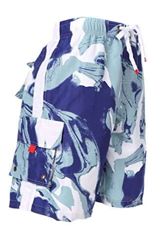 Sakkas LA018113B - Herren vielfarbig Wellen Muster Schlittschuh wellenreiterbrett kurz/Schwimmen Badehose - Navy/Large von Sakkas