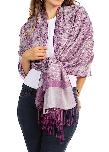 Sakkas Paisley Selbst-Design Schal/Wrap/Stole - Lavendel/Lila Paisley von Sakkas