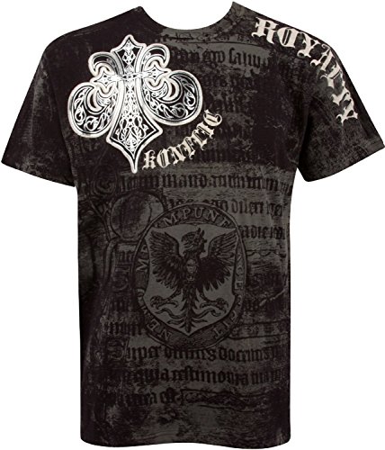 Sakkas Royalty Herren-T-Shirt, kurzärmlig, Rundhalsausschnitt, Baumwolle, silberfarben Gr. S, weiß von Sakkas