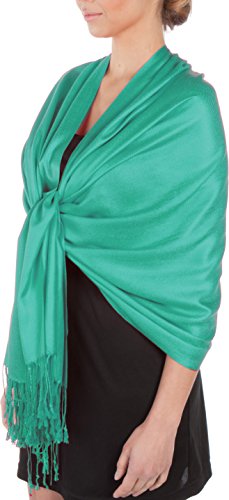 Sakkas Silky Feste weiche Pashmina Schal Wrap Stole - Jade Green von Sakkas