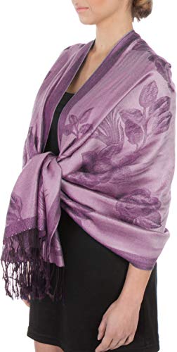 Sakkas Two Tone Rose Pashmina Schal/Stola/Wrap - Lavendel/Lila von Sakkas