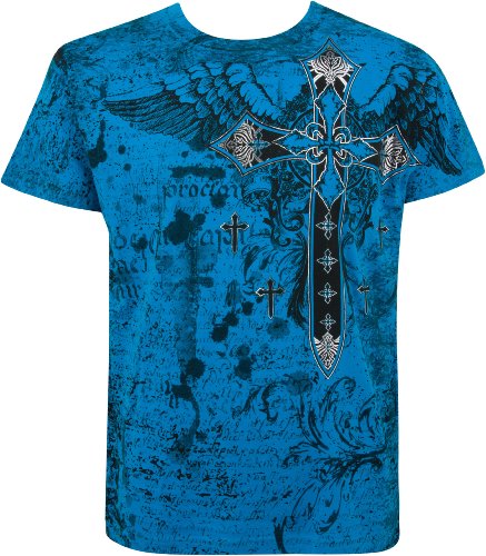 SakkasHerren T-Shirt Blau Turquoise von Sakkas