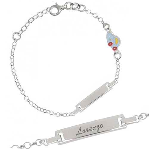 Sakrami 925er Silber Armband Kind Emailliertes Auto Kids Collection + Personalisierte Geschenkbox - Armband zur Geburt, Kommunion oder Taufe Sakrami 925er Silber Armband Kind Emailliertes Auto Kids Collection + Personalisierte Geschenkbox - Armband zur Geburt, Kommunion oder Taufe von Sakrami