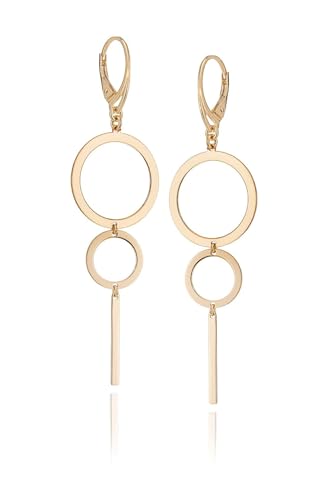 Sakrami Damen-Ohrringe aus 925er Silber mit glänzenden Kreisen in Gelbgold, Roségold oder Rhodium – personalisierbare Geschenkbox – elegante Idee für Frauen zu besonderen Anlässen, No Taglia, Sterling von Sakrami