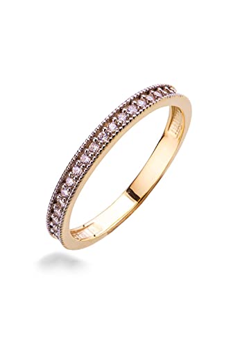 Sakrami Ring Ewigkeit Field aus Gold und Cubic Zirkonia, 10 von Sakrami