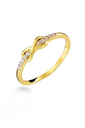 Sakrami Ring Infinity Small aus Gold und Zirkonia, 10 von Sakrami