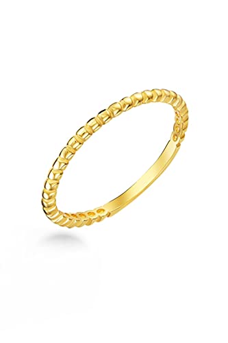 Ring Mary Cesellata in Gold – Schmuck mit personalisierter Schachtel – Geschenkidee für Damen und Mädchen zur Verlobung, zum Jahrestag oder zu besonderen Anlässen, inklusive Geschenkbox, 10, Gelbgold von Sakrami