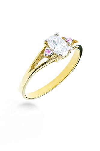 Sakrami Ring Tiana aus Gold und Zirkonia, 15, Goldfarben von Sakrami