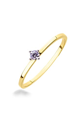 Solitärring Brass aus Gold und Cubic Zirkonia, 11 von Sakrami