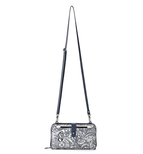 Sakroots Damen Artist Circle Large Smartphone Crossbody Aus beschichtetem Segeltuch, wandelbare Geldbörse mit abnehmbarem Handgelenkriemen, inklusive Handy-und Brieftaschentaschen, Navy Spirit Desert von Sakroots