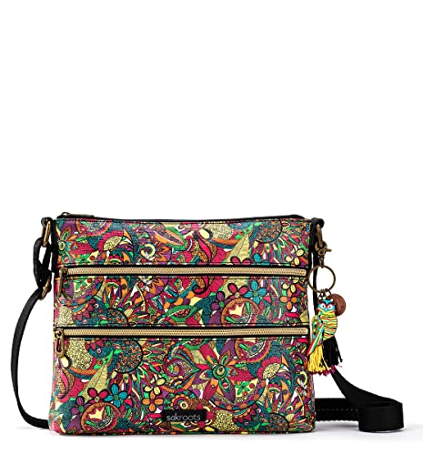 Sakroots Damen Women's Basic Crossbody Umhängetasche, Handtasche, Rainbow Spirit Wüste von Sakroots