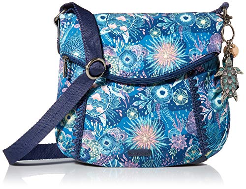 Sakroots Eco-Twill Foldover Crossbody, Royal Blue Seascape von Sakroots