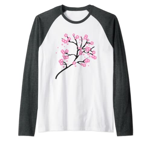 Japanische Kirschblüten | Japanischer Sakura-Baumzweig für Damen Raglan Japanische Kirschblüten | Japanischer Sakura-Baumzweig für Damen Raglan von Sakura Japan