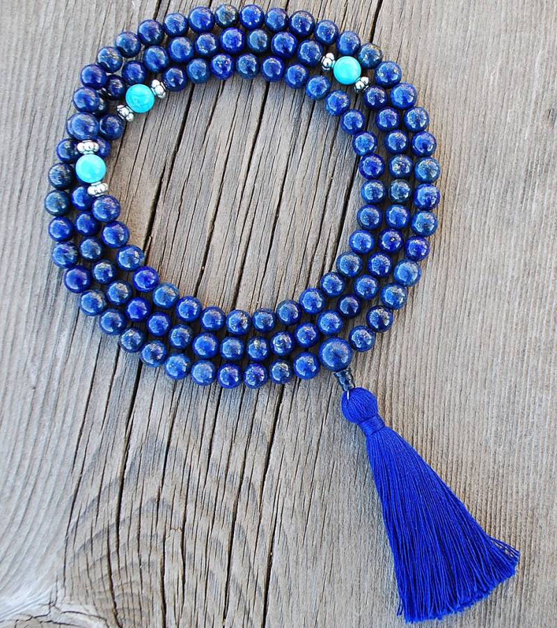 Lapislazuli Mala Gebetskette von SakuraDesignsLLC