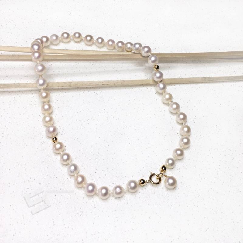 Baby Süßwasserperlen Fußkettchen, Aaa Grade Zarte Süßwasserzuchtperlen 14Kt Gold Filled Akzent Stapelbare Perlen Armband von SakuraPearlsAndGems