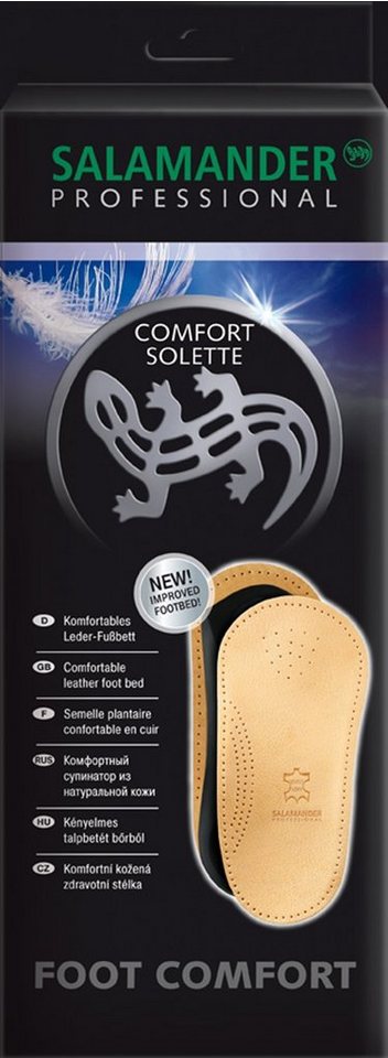 Salamander Fußbetteinlage Comfort Solette - kurzes Lederfußbett von Salamander