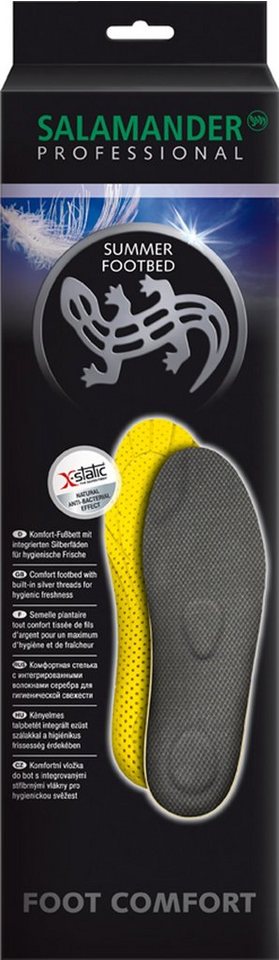 Salamander Fußbetteinlage Summer Footbed - Komfort Fußbett mit Integrierten Silberfäden für hygienische Frische von Salamander