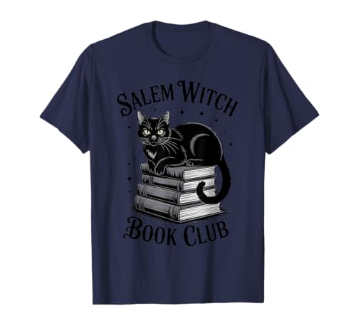 Salem Hexenbuch Club Buchbuch Halloween Schwarze Katze Frauen T-Shirt Salem Hexenbuch Club Buchbuch Halloween Schwarze Katze Frauen T-Shirt von Salem Witch Book Club Tee