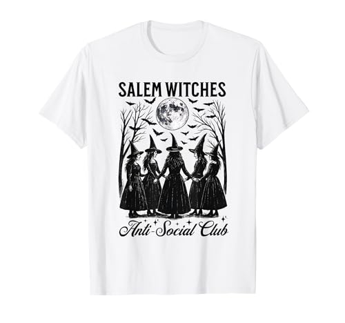 Salem Hexen Anti Social Club Lustig Gruselige Halloween Frauen T-Shirt Salem Hexen Anti Social Club Lustig Gruselige Halloween Frauen T-Shirt von Salem Witches Anti Social Club Halloween Witchcore