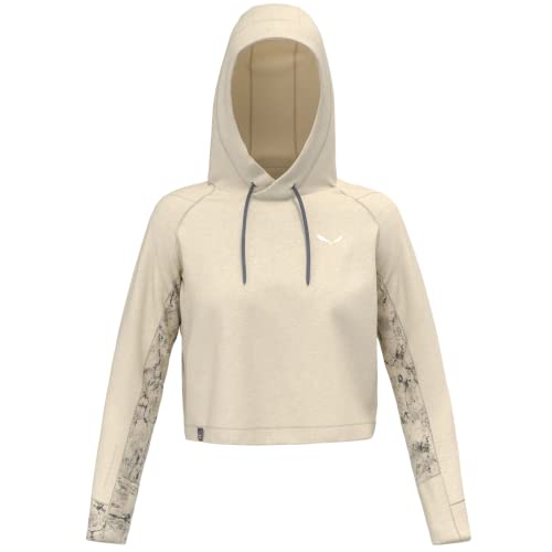 SALEWA Damen Lavaredo Hemp W Crop Hoody Sweatshirt, Oatmeal, 44 von Salewa