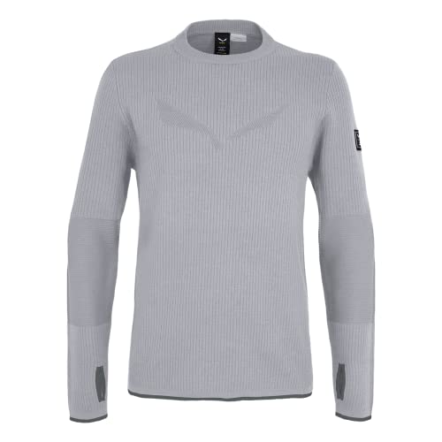 SALEWA Herren Fanes Eng. Am M Pullover Logo Sweatshirt, grau, M von Salewa