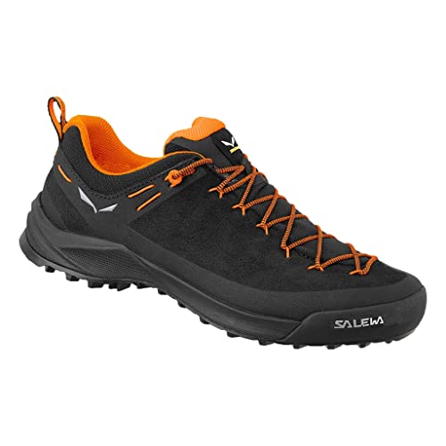 Salewa Damen Ms Wildfire Leather Sneaker, Mehrfarbig Black Fluo Orange, 42.5 EU von Salewa