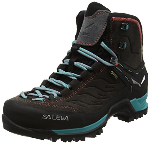 Salewa WS Mountain Trainer Mid Gore-TEX Damen Trekking- & Wanderstiefel, Grau (Magnet/Viridian Green), 41 EU von Salewa