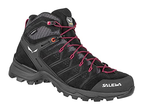 Salewa Damen WS Alp Mate Mid WP Trekking- & Wanderstiefel, Black Out/Virtual Pink, 35 EU von Salewa