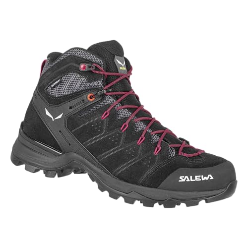 Salewa Damen WS Alp Mate Mid WP Trekking- & Wanderstiefel, Black Out/Virtual Pink, 36.5 EU von Salewa