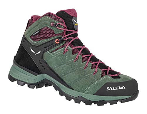 Salewa Damen WS Alp Mate Mid WP Trekking-& Wanderstiefel, Duck Green/Rhododendon, 36 EU von Salewa