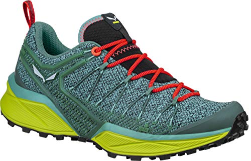 Salewa WS Dropline, Zapatillas de Trail Running para Mujer, Verde (Feld Green/Fluo Coral), 40 EU von Salewa