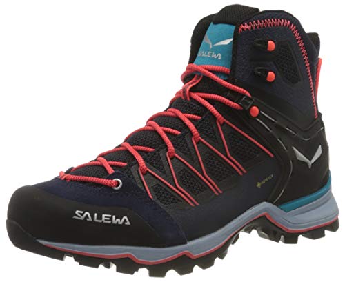 Salewa WS Mountain Trainer Lite Mid Gore-TEX Damen Trekking- & Wanderstiefel, Blau (Premium Navy/Blue Fog), 42.5 EU von Salewa