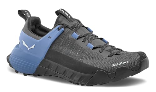 Salewa Damen Wildfire NXT Schuhe - Leichter, atmungsaktiver Trailschuh zum Wandern & Trekking, Onyx/Morning Blue, 42 EU von Salewa