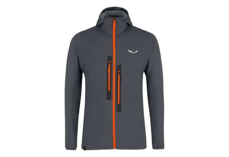 Salewa Fleecejacke Rolle - winddicht, leicht, Bodymapping-Isolierzonen - onyxgrau Herren von Salewa