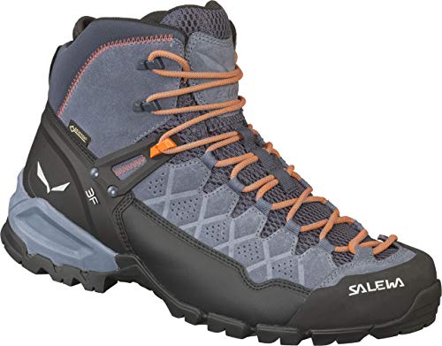 Salewa MS Alp Trainer Mid Gore-TEX Herren Trekking- & Wanderstiefel, Blau (Ombre Blue/Fluo Orange), 43 EU von Salewa