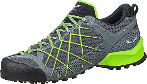 Salewa MS Wildfire Herren Trekking- & Wanderhalbschuhe, Grau (Flintstone/Fluo Green), 40 EU von Salewa