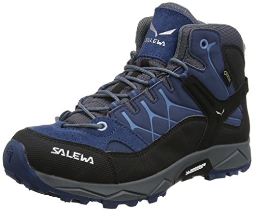 Salewa JR Alp Trainer Mid Gore-TEX Kinder Trekking- & Wanderstiefel, Dark Denim/Charcoal, 26 EU von Salewa