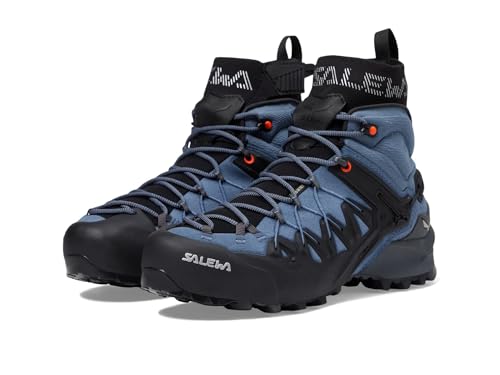 Salewa M Wildfire Edge Mid GTX Blau - Gore-Tex Wasserdichter technischer Herren Gore-Tex Bergsportschuh, Größe EU 42. von Salewa