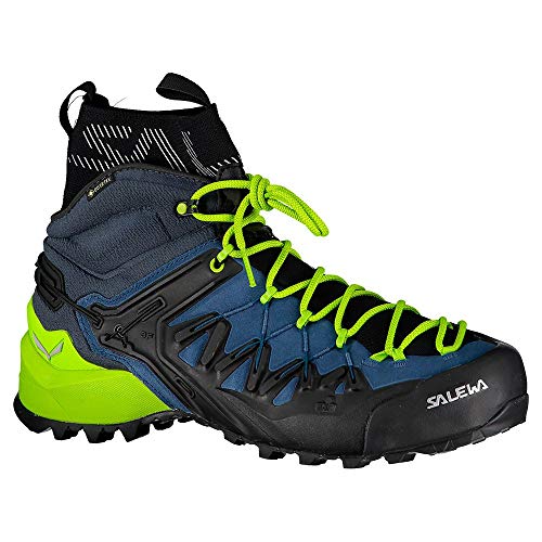 Salewa M Wildfire Edge Mid GTX Blau - Gore-Tex Wasserdichter technischer Herren Gore-Tex Bergsportschuh, Größe EU 46. von Salewa
