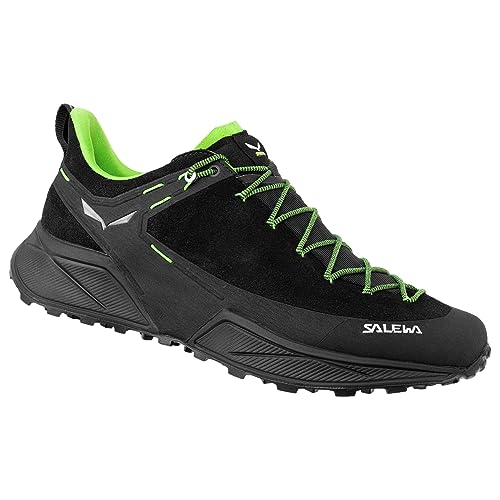 Salewa MS Dropline Leather Zapatillas de trail running, Black/Pale Frog, 46 EU von Salewa