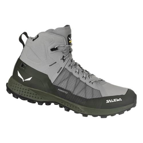 Salewa Pedroc Pro Mid PTX Men Größe UK 10 alloy/dark olive von Salewa